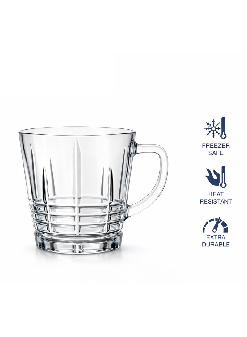 Premium Tea Cups & Glass Coffee Mugs – 6pc, 230ml (7.7oz), Extra Durable, Heat & Thermal Shock Resistant, BPA-Free, Non-Porous, Dishwasher Safe - Image 3